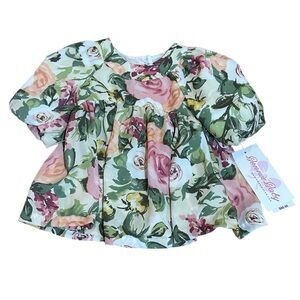Bonnie Baby Pink and Green Floral Dress